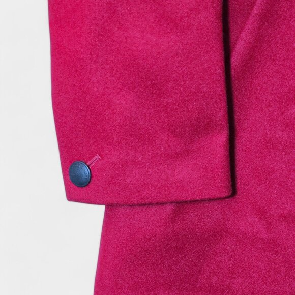 Rag & Bone Daine Long Single Breasted Wool Coat Deep Berry Red Office NWT - Picture 8 of 16